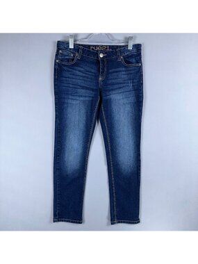 Rue21 Skinny Jeans Womens Size 9/10 Dark Wash Low Rise Embroidered Back Pockets